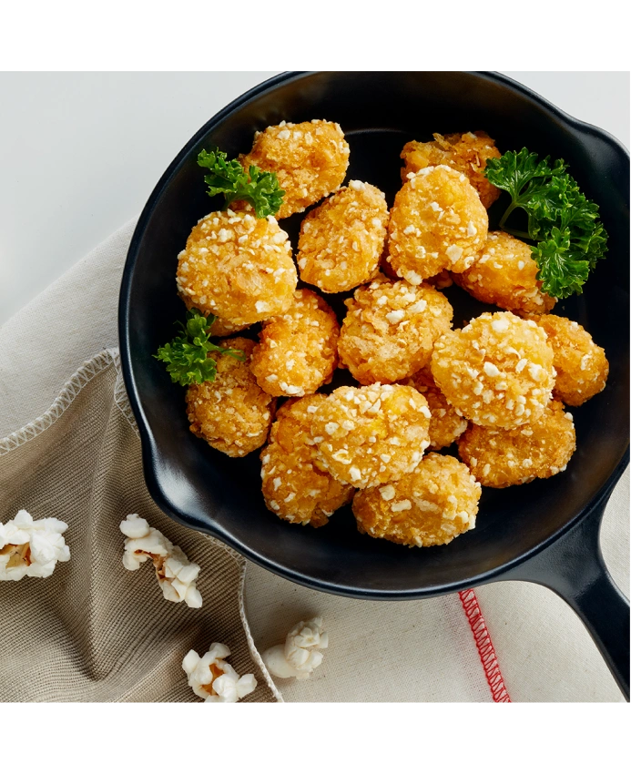 Popcorn Bites, popcorn chicken made from plants with taste and texture that feels like real chicken
